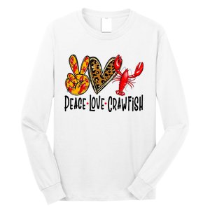 Crawfish Outfit Women Girl Craw Fish Season Leopard Love Long Sleeve Shirt