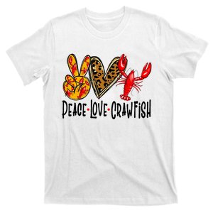 Crawfish Outfit Women Girl Craw Fish Season Leopard Love T-Shirt