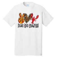 Crawfish Outfit Women Girl Craw Fish Season Leopard Love Tall T-Shirt