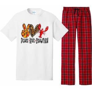 Crawfish Outfit Women Girl Craw Fish Season Leopard Love Pajama Set