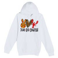 Crawfish Outfit Women Girl Craw Fish Season Leopard Love Premium Pullover Hoodie