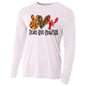 Crawfish Outfit Women Girl Craw Fish Season Leopard Love Cooling Performance Long Sleeve Crew