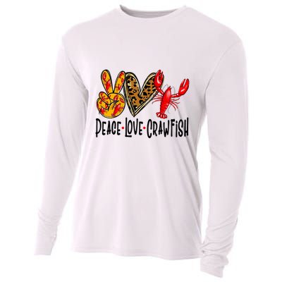 Crawfish Outfit Women Girl Craw Fish Season Leopard Love Cooling Performance Long Sleeve Crew