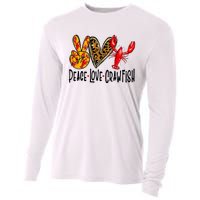 Crawfish Outfit Women Girl Craw Fish Season Leopard Love Cooling Performance Long Sleeve Crew