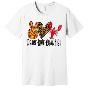 Crawfish Outfit Women Girl Craw Fish Season Leopard Love Premium T-Shirt