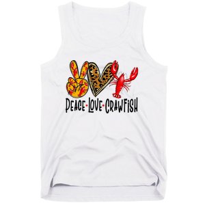 Crawfish Outfit Women Girl Craw Fish Season Leopard Love Tank Top