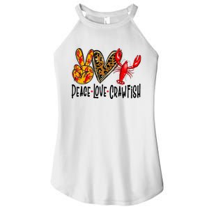 Crawfish Outfit Women Girl Craw Fish Season Leopard Love Women’s Perfect Tri Rocker Tank