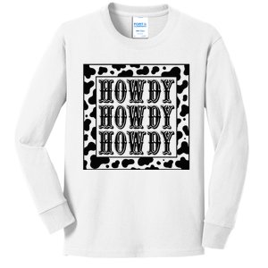 Cowgirl Outfit Wo Cowboy Rodeo Western Country Howdy Kids Long Sleeve Shirt