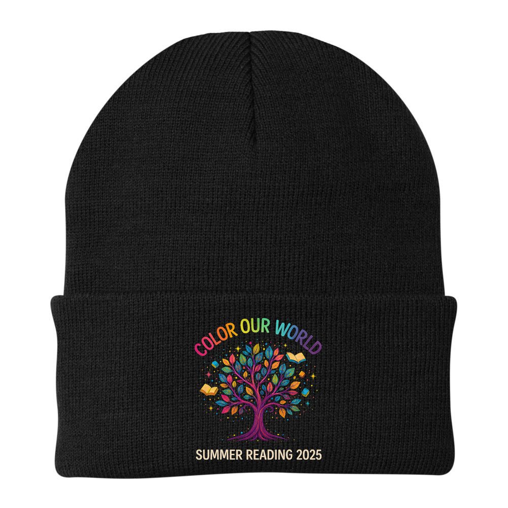 Color Our World Summer Reading Program 2025 Books Tree Gift Beanie