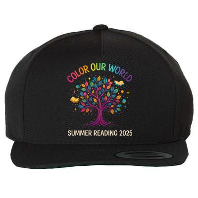 Color Our World Summer Reading Program 2025 Books Tree Gift Wool Snapback Cap