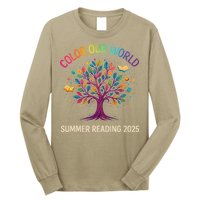 Color Our World Summer Reading Program 2025 Books Tree Gift Long Sleeve Shirt