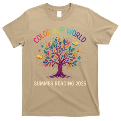 Color Our World Summer Reading Program 2025 Books Tree Gift T-Shirt
