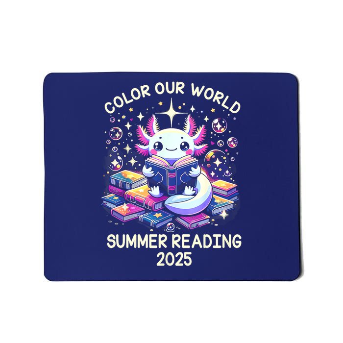 Color Our World Summer Reading Program 2025 Cute Axolotl Mousepad