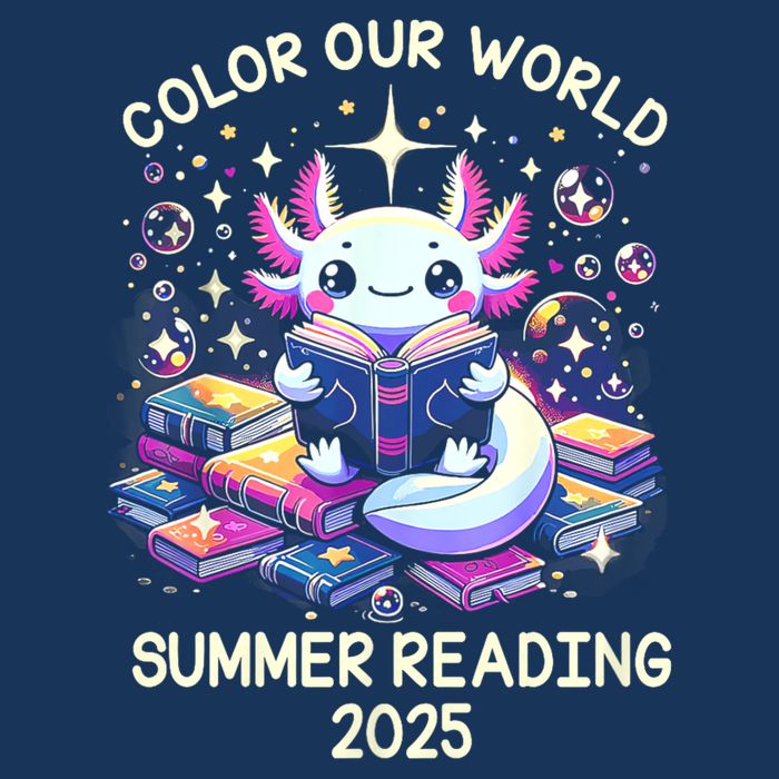 Color Our World Summer Reading Program 2025 Cute Axolotl Mousepad