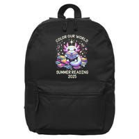 Color Our World Summer Reading Program 2025 Cute Axolotl 16 in Basic Backpack