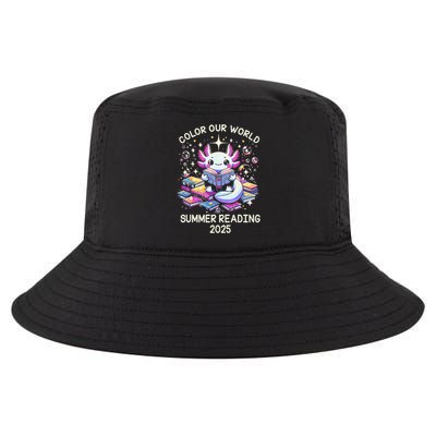 Color Our World Summer Reading Program 2025 Cute Axolotl Gift Cool Comfort Performance Bucket Hat