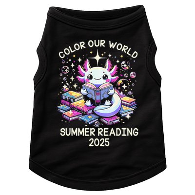 Color Our World Summer Reading Program 2025 Cute Axolotl Gift Doggie Tank