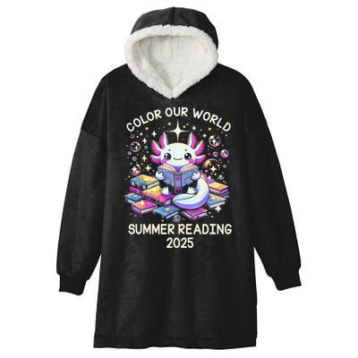 Color Our World Summer Reading Program 2025 Cute Axolotl Gift Hooded Wearable Blanket