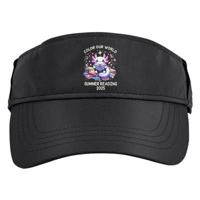 Color Our World Summer Reading Program 2025 Cute Axolotl Gift Adult Drive Performance Visor