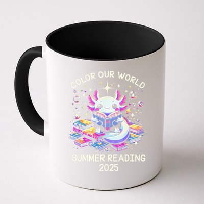 Color Our World Summer Reading Program 2025 Cute Axolotl Gift Mug