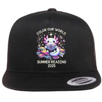 Color Our World Summer Reading Program 2025 Cute Axolotl Gift Flatbill Hat