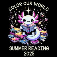 Color Our World Summer Reading Program 2025 Cute Axolotl Gift Baby Bodysuit