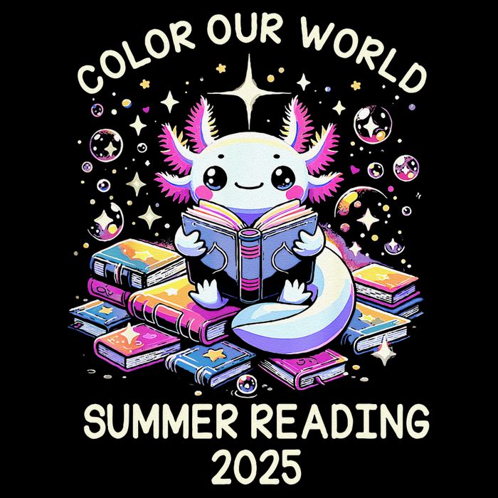 Color Our World Summer Reading Program 2025 Cute Axolotl Gift Kids T-Shirt