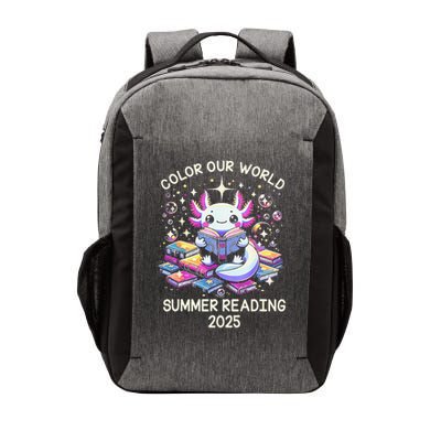 Color Our World Summer Reading Program 2025 Cute Axolotl Gift Vector Backpack