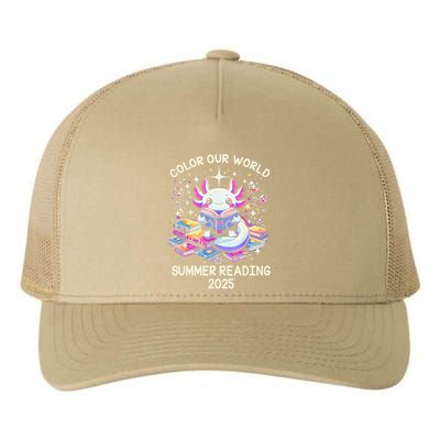 Color Our World Summer Reading Program 2025 Cute Axolotl Gift Yupoong Adult 5-Panel Trucker Hat