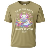 Color Our World Summer Reading Program 2025 Cute Axolotl Gift Performance Shirt
