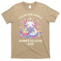 Color Our World Summer Reading Program 2025 Cute Axolotl Gift T-Shirt