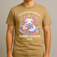Color Our World Summer Reading Program 2025 Cute Axolotl Gift T-Shirt