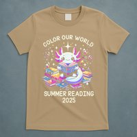 Color Our World Summer Reading Program 2025 Cute Axolotl Gift T-Shirt