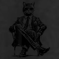 Cat Of Wall Street Funny Cat 7 Panel Mesh Trucker Snapback Hat