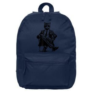 Cat Of Wall Street Funny Cat 16 in Basic Backpack