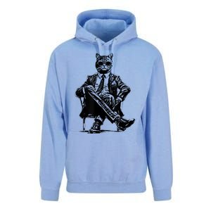 Cat Of Wall Street Funny Cat Unisex Surf Hoodie