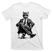 Cat Of Wall Street Funny Cat T-Shirt