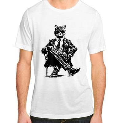 Cat Of Wall Street Funny Cat Adult ChromaSoft Performance T-Shirt