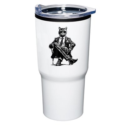 Cat Of Wall Street Funny Cat Tumbler