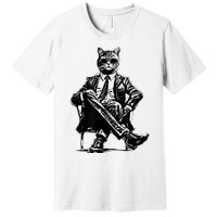 Cat Of Wall Street Funny Cat Premium T-Shirt