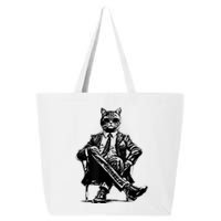 Cat Of Wall Street Funny Cat 25L Jumbo Tote