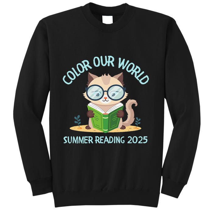 Color Our World Summer 2025 Summer Reading Program Cat Sweatshirt