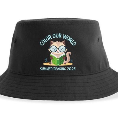Color Our World Summer 2025 Summer Reading Program Cat Sustainable Bucket Hat