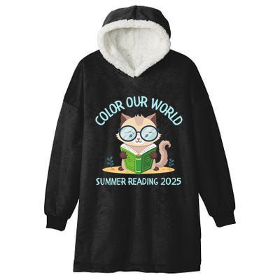 Color Our World Summer 2025 Summer Reading Program Cat Hooded Wearable Blanket