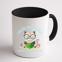 Color Our World Summer 2025 Summer Reading Program Cat Mug