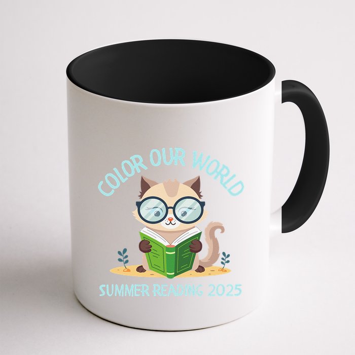 Color Our World Summer 2025 Summer Reading Program Cat Mug