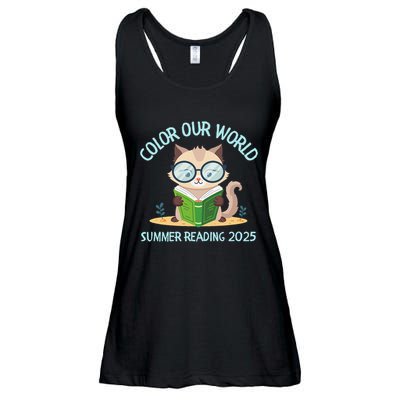 Color Our World Summer 2025 Summer Reading Program Cat Ladies Essential Flowy Tank