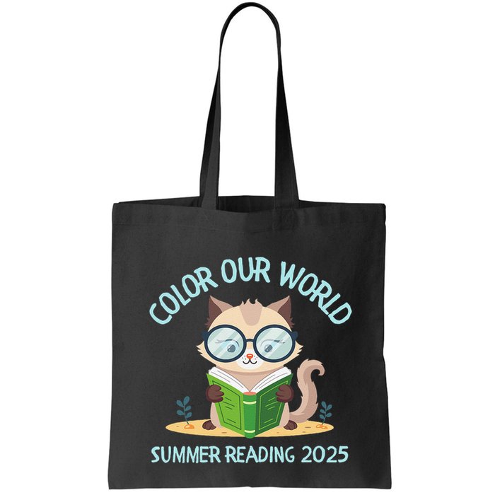 Color Our World Summer 2025 Summer Reading Program Cat Bag