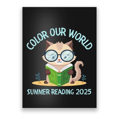 Color Our World Summer 2025 Summer Reading Program Cat Poster