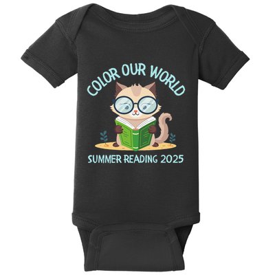 Color Our World Summer 2025 Summer Reading Program Cat Baby Bodysuit